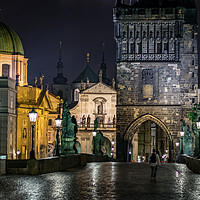 Buy canvas prints of Prague Old Town Bridge Tower by David Schofield