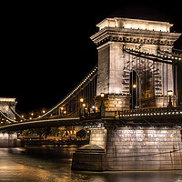 Buy canvas prints of The Széchenyi Chain Bridge Budapest by David Schofield