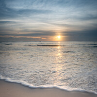 Buy canvas prints of Beach Sunrise Riviera Maya by David Schofield