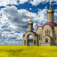 Buy canvas prints of  Russian orthodox church by Sacha Hayward