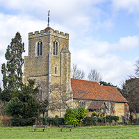 Buy canvas prints of   St Mary at Latton Church, Harlow (Portrait) by Jay Beevor