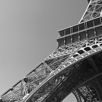 Buy canvas prints of   Paris - Eiffel Tower (Black & White) by Stuart Giblin