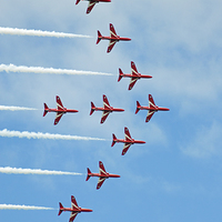 Buy canvas prints of 2. Red Arrows at Llandudno by Stuart Giblin