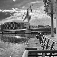 Buy canvas prints of  Quays Sun Flare by Stuart Giblin