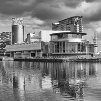 Buy canvas prints of  The Lowry Theatre B&W by Stuart Giblin
