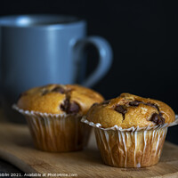 Buy canvas prints of Coffee and Chocolate Chip Muffins by Stuart Giblin