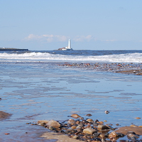 Buy canvas prints of   Whitley Bay - Waves on the Beach by Michael Boyle