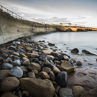 Buy canvas prints of  Milky water at newbiggin by christopher gould