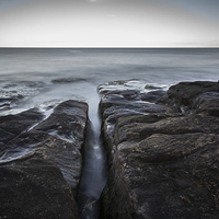 Buy canvas prints of  Milky water on a cloudy day by christopher gould