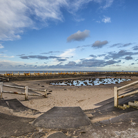 Buy canvas prints of  Tynemouth pool by christopher gould