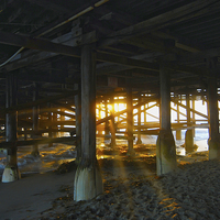 Buy canvas prints of  Under The Boardwalk by Manuel Canseco