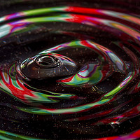 Buy canvas prints of water drop ripples by Amanda Peglitsis