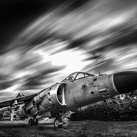 Buy canvas prints of  Harrier Jump Jet by Robert Bradshaw