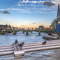 Buy canvas prints of View along the River Thames by Colin Evans