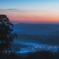 Buy canvas prints of  Sunset from St Marth's Hill by Colin Evans