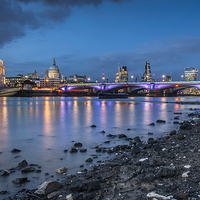 Buy canvas prints of  London Skyline showing BlackFriars Bridge by Colin Evans