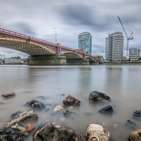 Buy canvas prints of  Vauxhall Bridge in London by Colin Evans