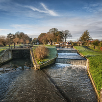 Buy canvas prints of  Papercourt Lock in Ripley by Colin Evans
