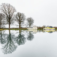 Buy canvas prints of Reflelctions on The Wey navigation Canal by Colin Evans