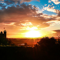 Buy canvas prints of Bolsover Castle At Sunset by Michael South Photography