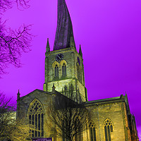 Buy canvas prints of The Crooked Spire And The Passing Light Trails by Michael South Photography
