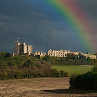 Buy canvas prints of Bolsover Castle And The Rainbow  by Michael South Photography