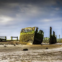 Buy canvas prints of  Shipwreck and dock by Gary Schulze