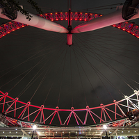 Buy canvas prints of  London Eye from below by Dan Hamilton