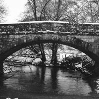 Buy canvas prints of  Bridge in the snow by Tanya Lowery