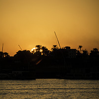 Buy canvas prints of Sunset on the Nile by Claire Castelli
