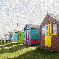 Buy canvas prints of Little homes by the sea by Claire Castelli