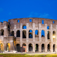 Buy canvas prints of Colosseum by night by Claire Castelli