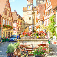 Buy canvas prints of Rothenburg ob der Tauber by Claire Castelli