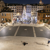 Buy canvas prints of Spanish Steps In Rome By Night by Artur Bogacki