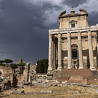 Buy canvas prints of Temple in Roman Forum in Rome by Artur Bogacki