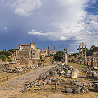 Buy canvas prints of Roman Forum Ruins In Rome by Artur Bogacki