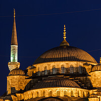 Buy canvas prints of Blue Mosque Domes At Night In Istanbul by Artur Bogacki