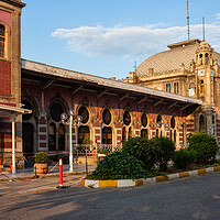 Buy canvas prints of Sirkeci Railway Station at Sunset in Istanbul by Artur Bogacki