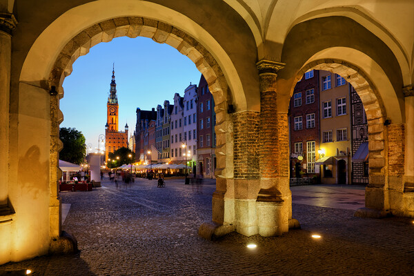 Evening in Old Town of Gdansk Picture Board by Artur Bogacki