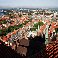 Buy canvas prints of Gdansk City Cityscape From St Mary Church by Artur Bogacki