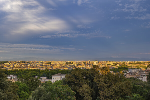Rome Cityscape At Sunset In Italy Picture Board by Artur Bogacki