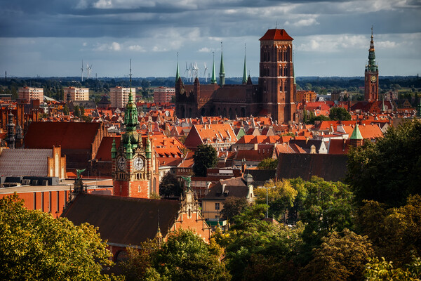 Old Town of Gdansk in Poland Picture Board by Artur Bogacki
