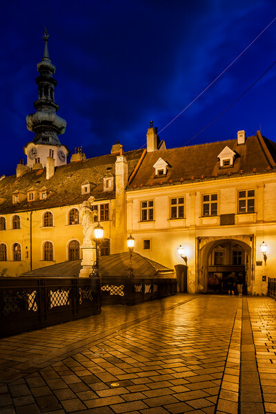 Old Town of Bratislava at Night Picture Board by Artur Bogacki