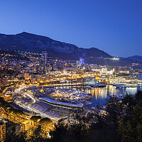 Buy canvas prints of Monaco Principality By Night by Artur Bogacki