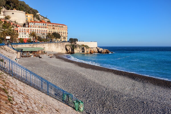 Beach and Sea in Nice City in France Picture Board by Artur Bogacki