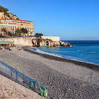 Buy canvas prints of Beach and Sea in Nice City in France by Artur Bogacki