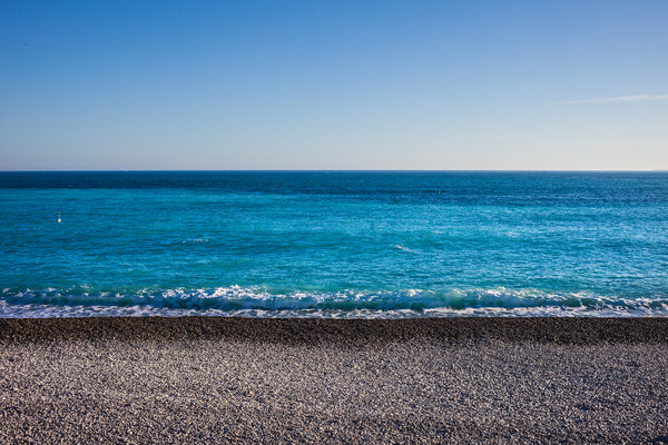 French Riviera Pebble Beach And Sea Picture Board by Artur Bogacki