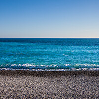 Buy canvas prints of French Riviera Pebble Beach And Sea by Artur Bogacki