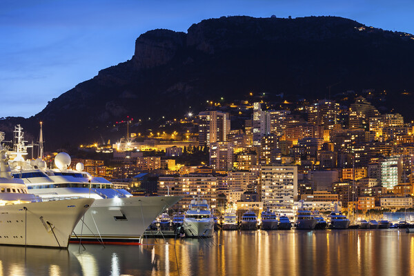 Monaco by Night Picture Board by Artur Bogacki