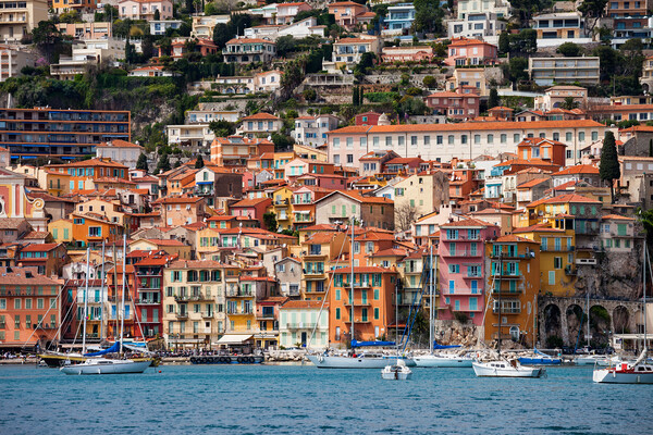Villefranche Sur Mer Seaside Town On French Riviera Picture Board by Artur Bogacki